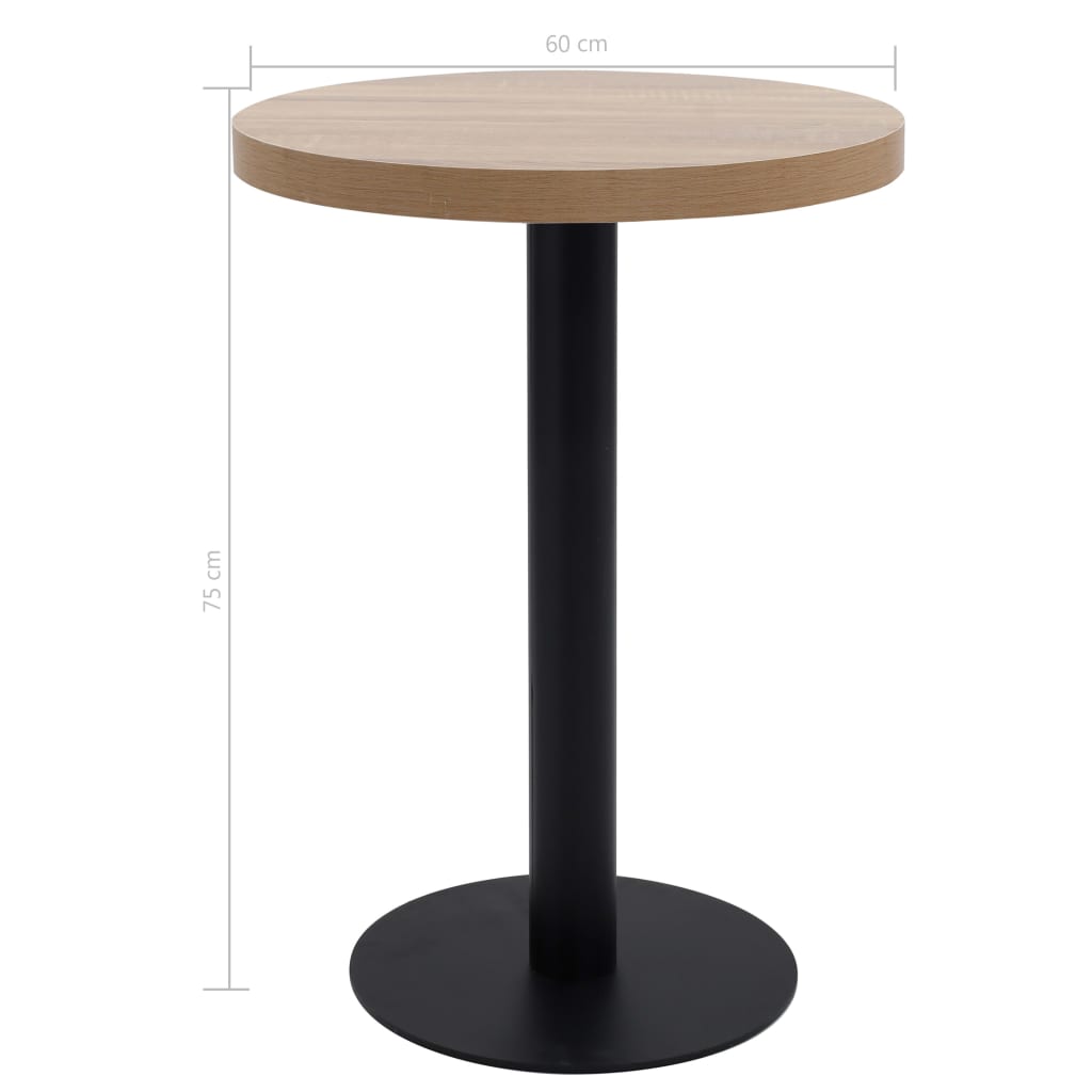 Bistrobord ljusbrun 60 cm MDF