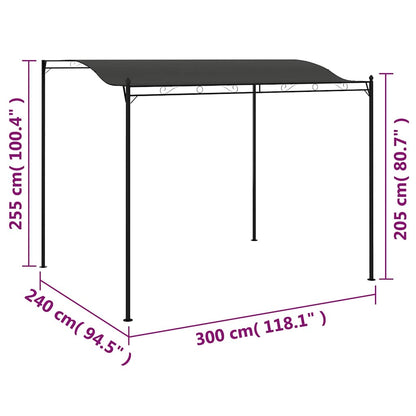 Paviljong 3x2,4 m antracit