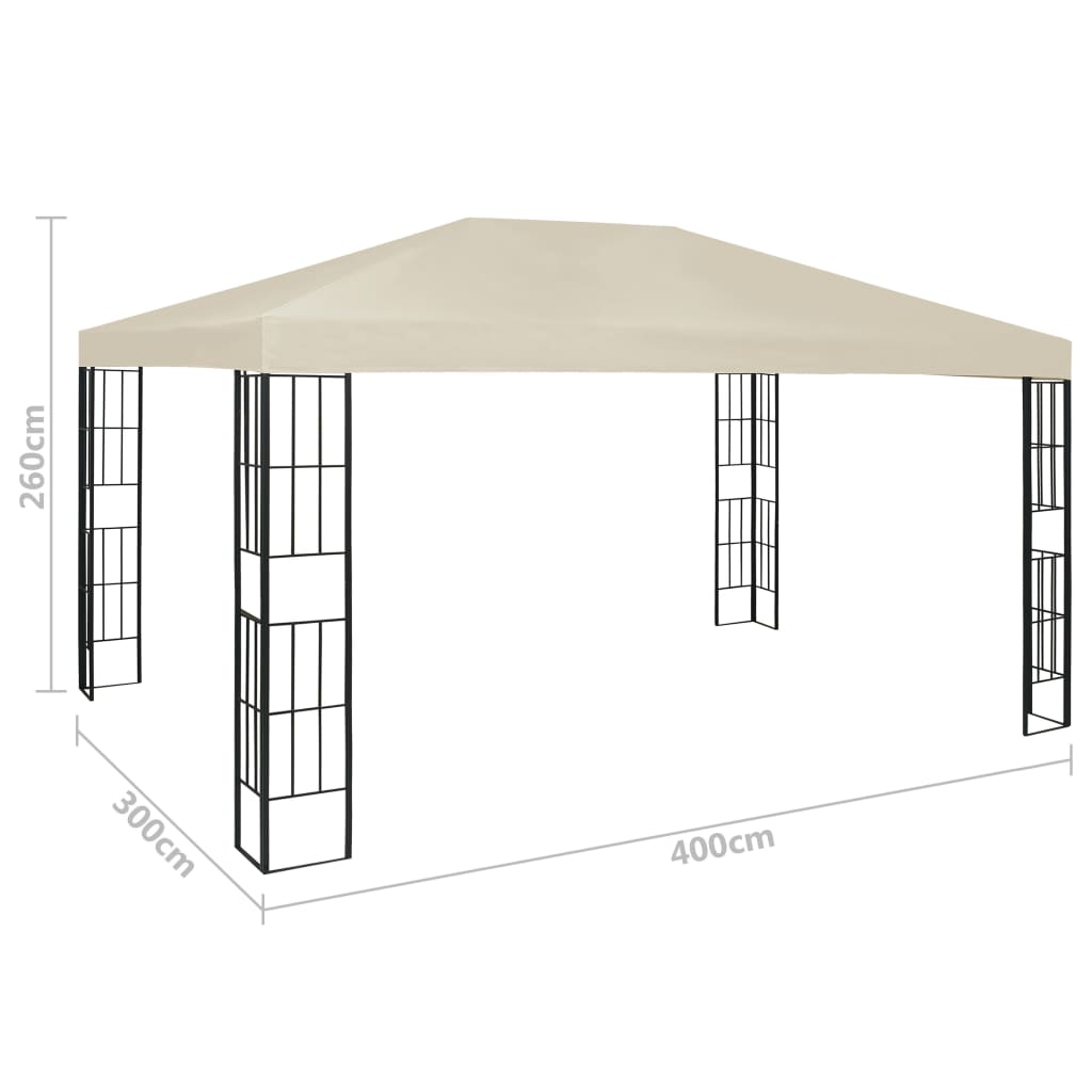 Paviljong 3x4 m gräddvit