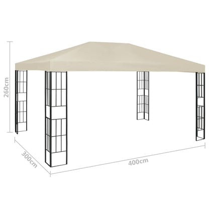 Paviljong 3x4 m gräddvit