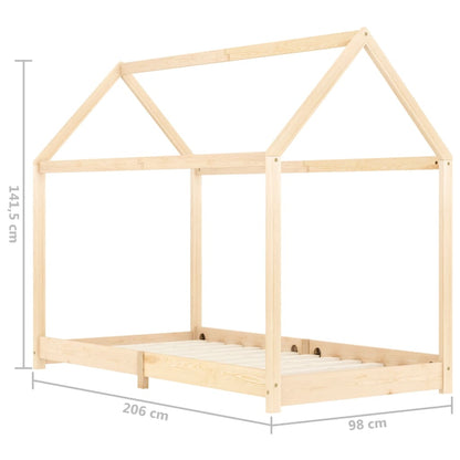 Barnsäng massiv furu 90x200 cm