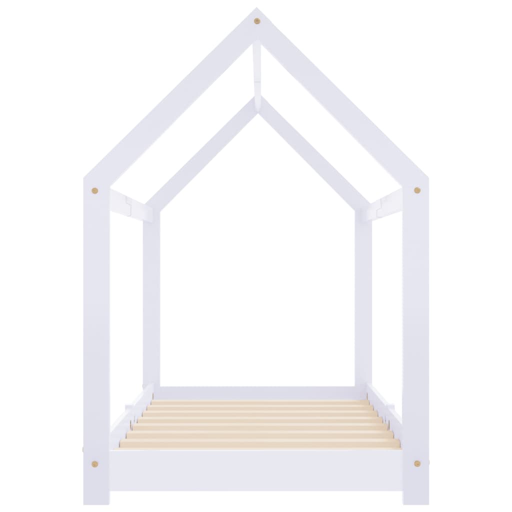 Barnsäng vit massiv furu 80x160 cm