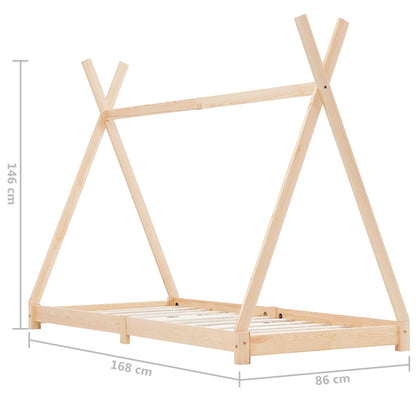 Barnsäng massiv furu 80x160 cm