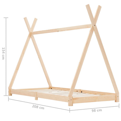 Barnsäng massiv furu 90x200 cm