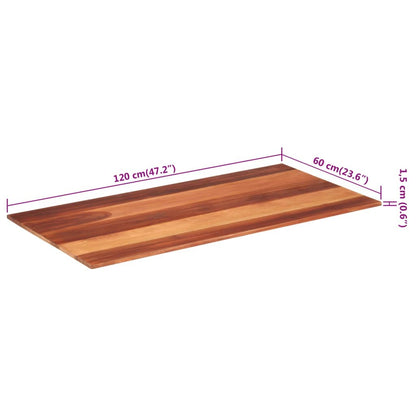 Bordsskiva massivt akaciaträ 15-16 mm 60x120 cm