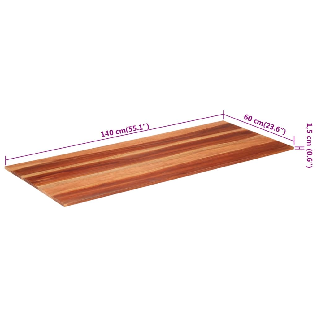 Bordsskiva massivt akaciaträ 15-16 mm 60x140 cm