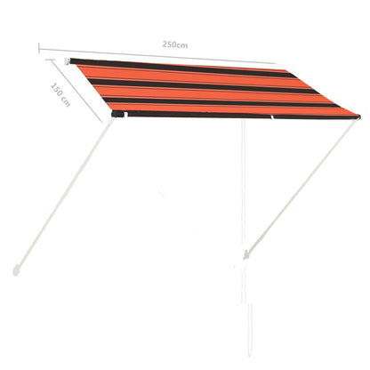 Markis 250x150 cm orange och brun