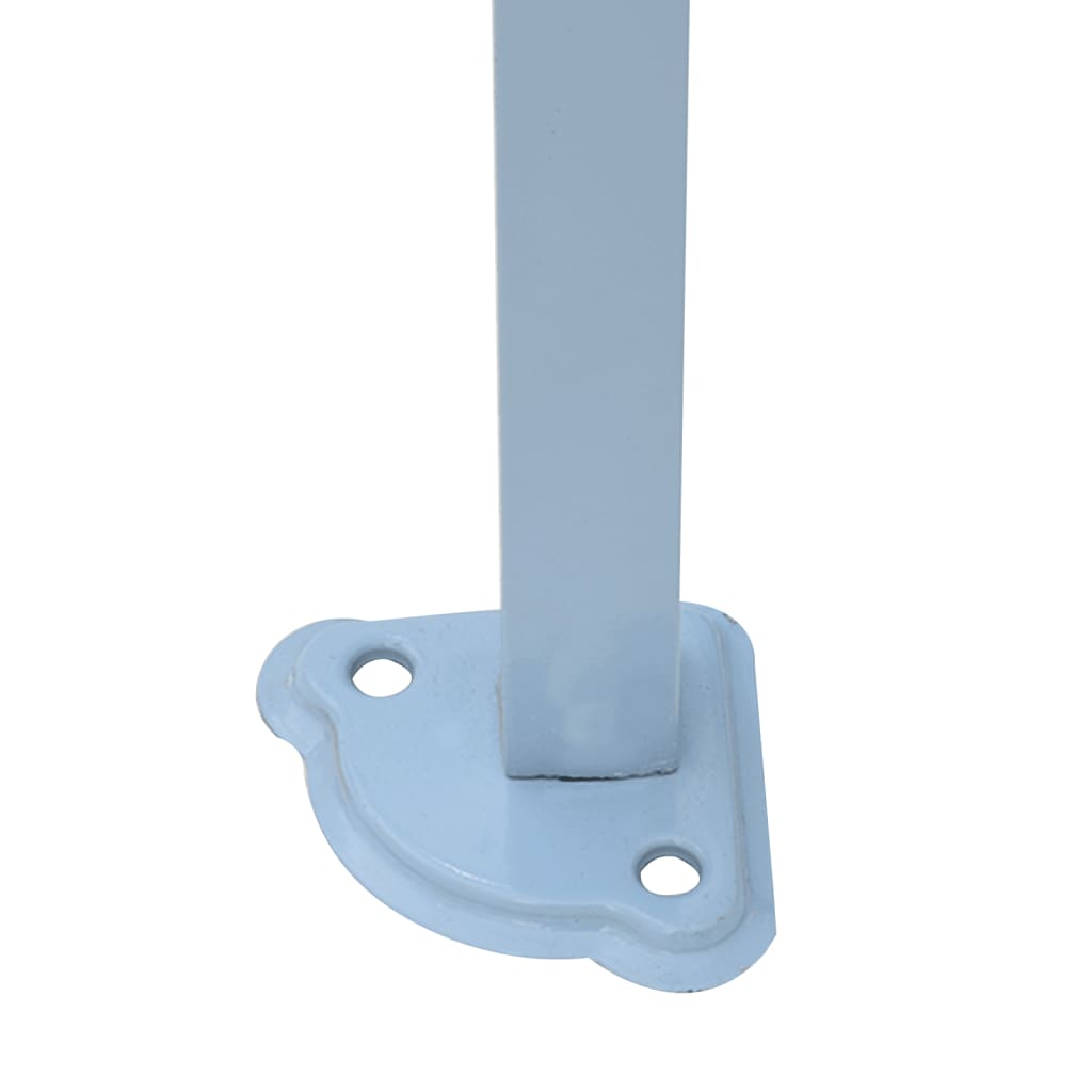 Hopfällbart partytält med 4 sidoväggar 2x2 m stål gräddvit