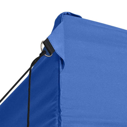 Hopfällbart partytält med 3 sidoväggar 3x4 m stål blå