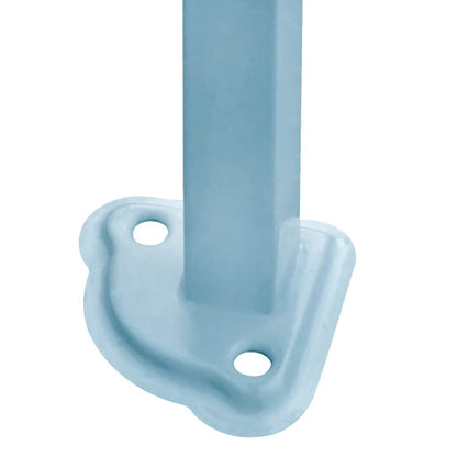 Hopfällbart partytält med 3 sidoväggar 280x410x315 cm stål vit