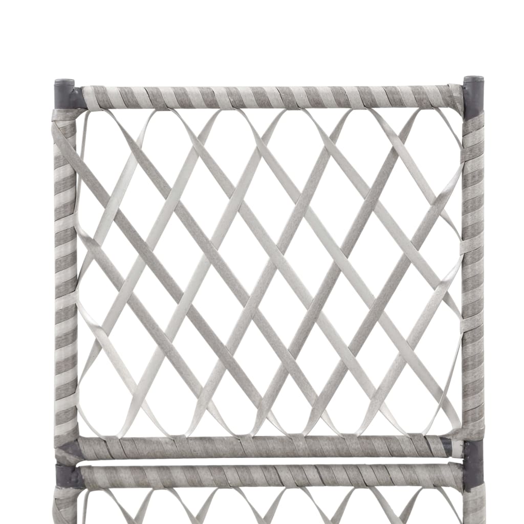 Spaljé med 1 kruka upphöjd 30x30x107 cm konstrotting grå