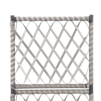 Spaljé med 1 kruka upphöjd 30x30x107 cm konstrotting grå