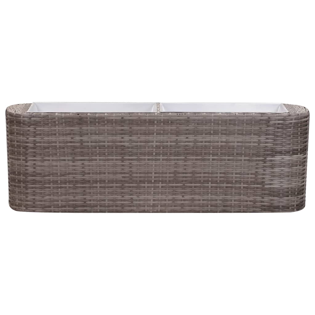 Odlingslåda upphöjd med 120x24x40 cm konstrotting grå