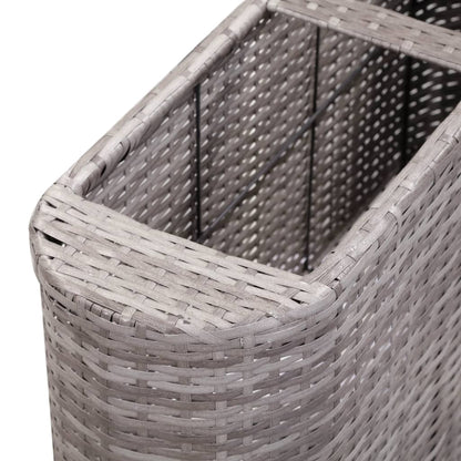 Odlingslåda upphöjd med 120x24x40 cm konstrotting grå