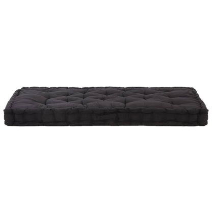 Dyna till pallsoffa bomull 120x80x10 cm svart