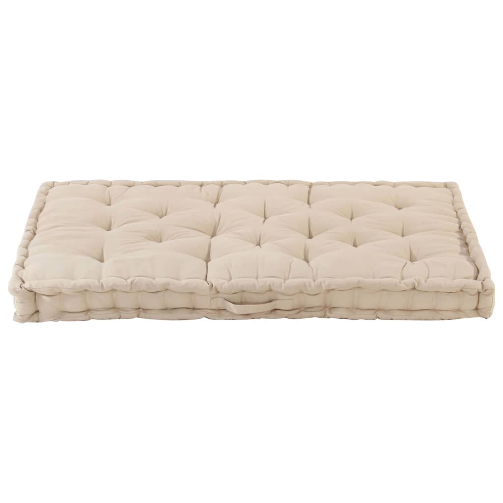 Dyna till pallsoffa bomull 120x80x10 cm beige