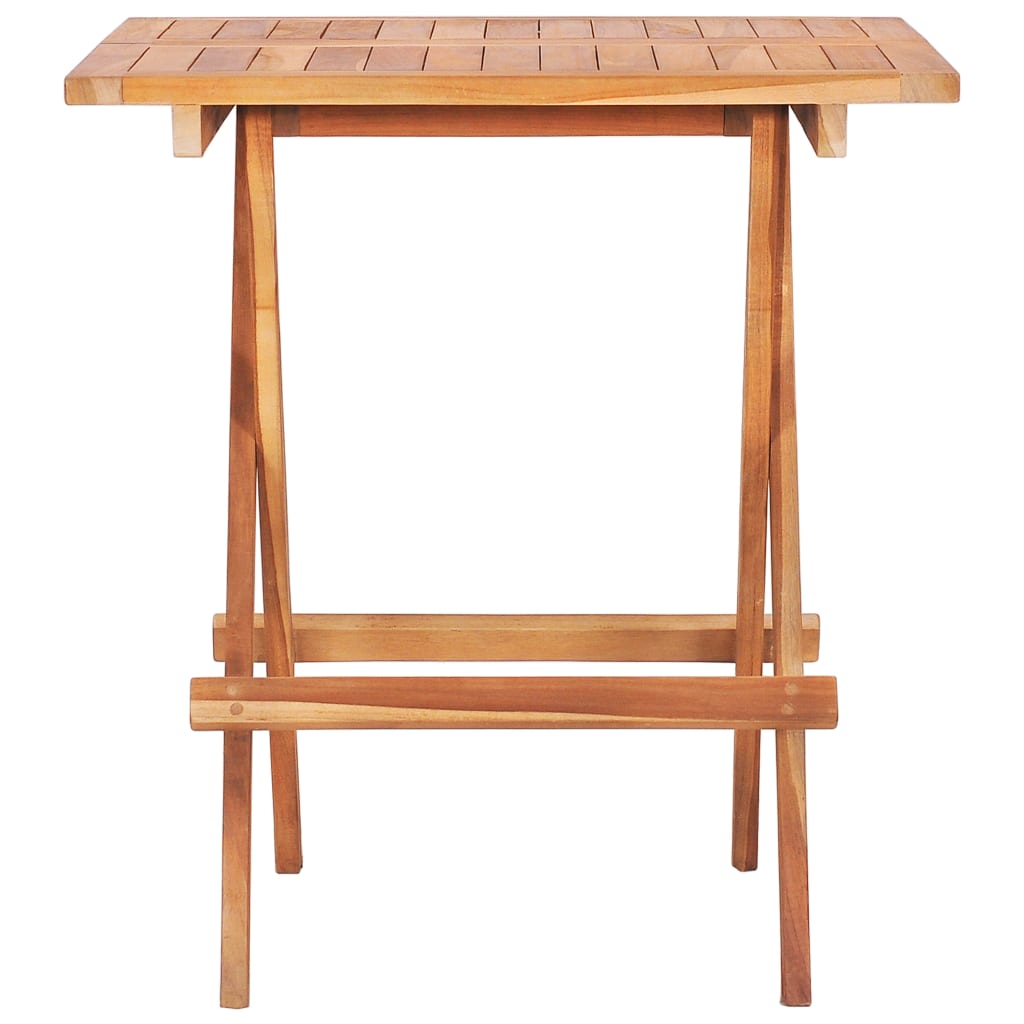 Hopfällbart cafébord 60x60x65 cm massiv teak