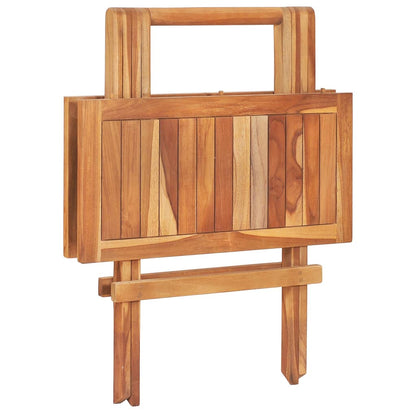 Hopfällbart cafébord 60x60x65 cm massiv teak