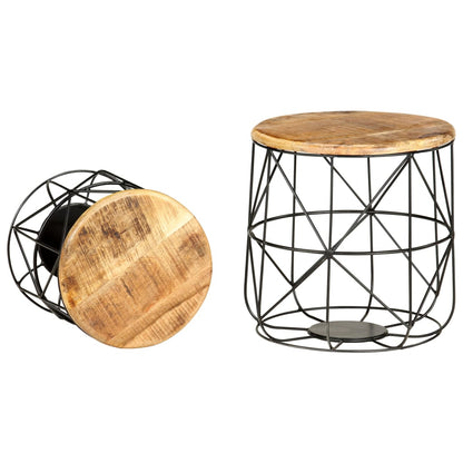 Soffbord 2 st massivt mangoträ