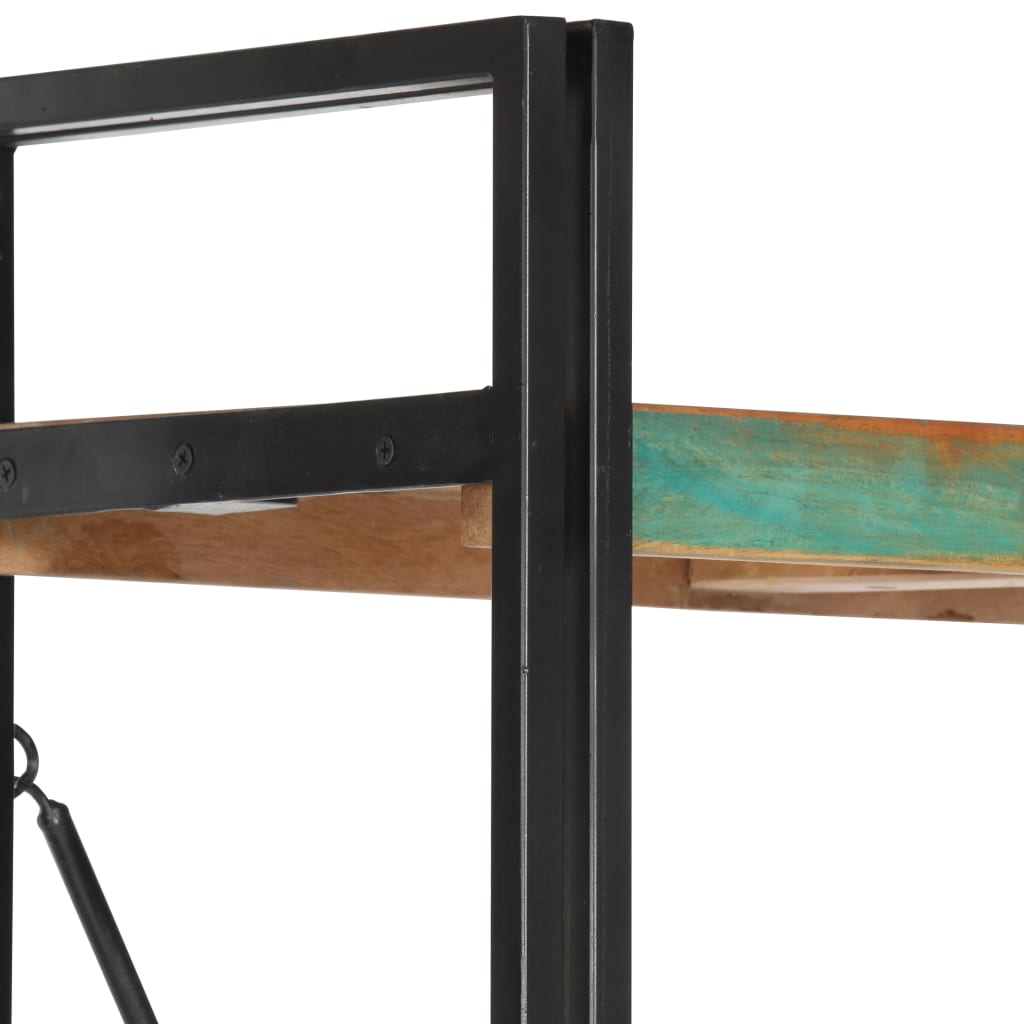 Bokhylla med 5 hyllor 60x30x180 cm massivt återvunnet trä