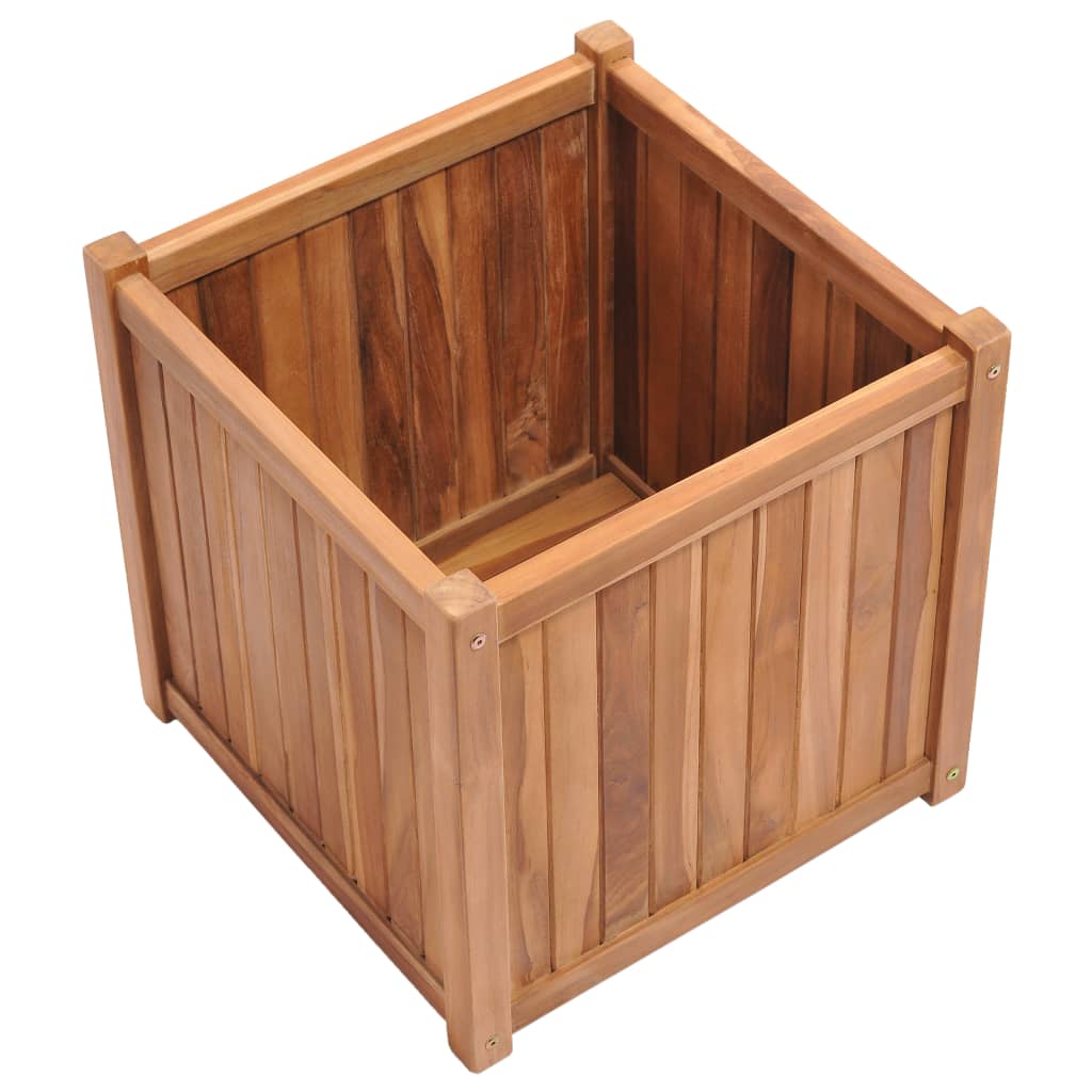 Odlingslåda upphöjd 50x50x50 cm massivt teakträ