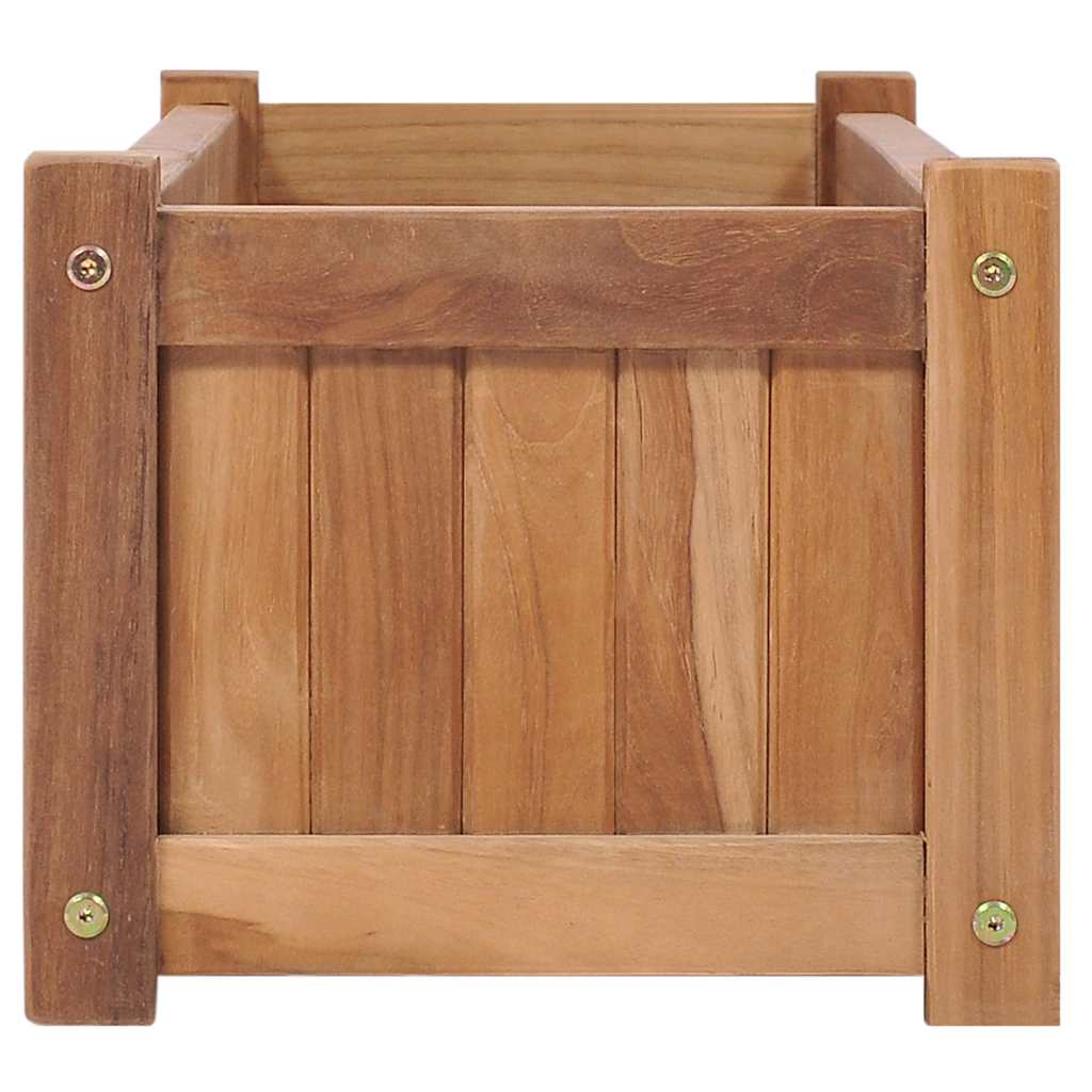 Odlingslåda upphöjd 100x30x25 cm massivt teakträ