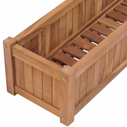 Odlingslåda upphöjd 200x30x25 cm massivt teakträ