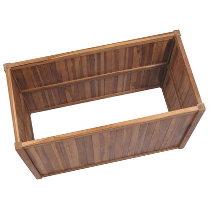 Odlingslåda upphöjd 100x50x50 cm massivt teakträ