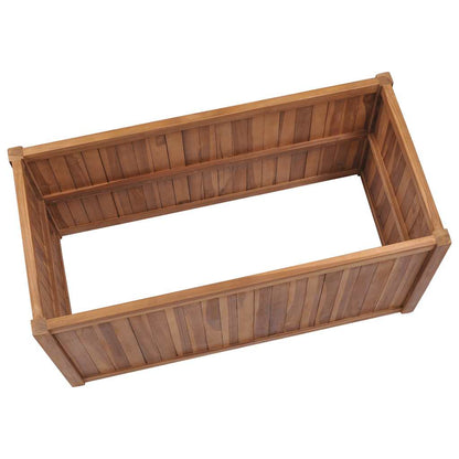 Odlingslåda upphöjd 100x50x70 cm massivt teakträ