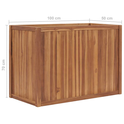 Odlingslåda upphöjd 100x50x70 cm massivt teakträ