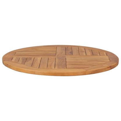 Bordsskiva i massiv teak rund 2,5 cm 80 cm