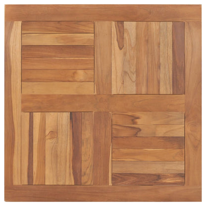 Bordsskiva massiv teak fyrkantig 80x80x2,5 cm