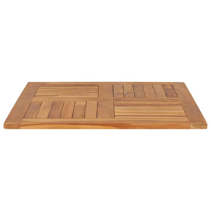 Bordsskiva massiv teak fyrkantig 80x80x2,5 cm