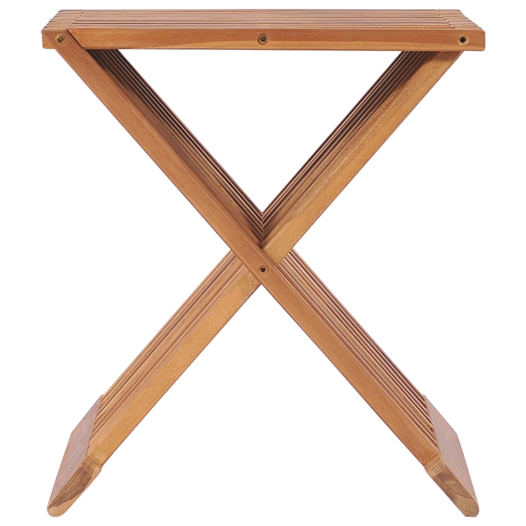 Hopfällbar pall 40x32x45 cm massiv teak