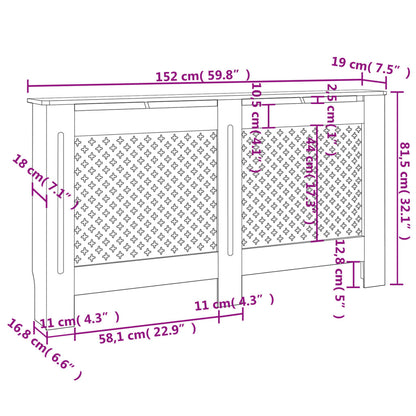 Elementskydd antracit 152x19x81,5 cm MDF