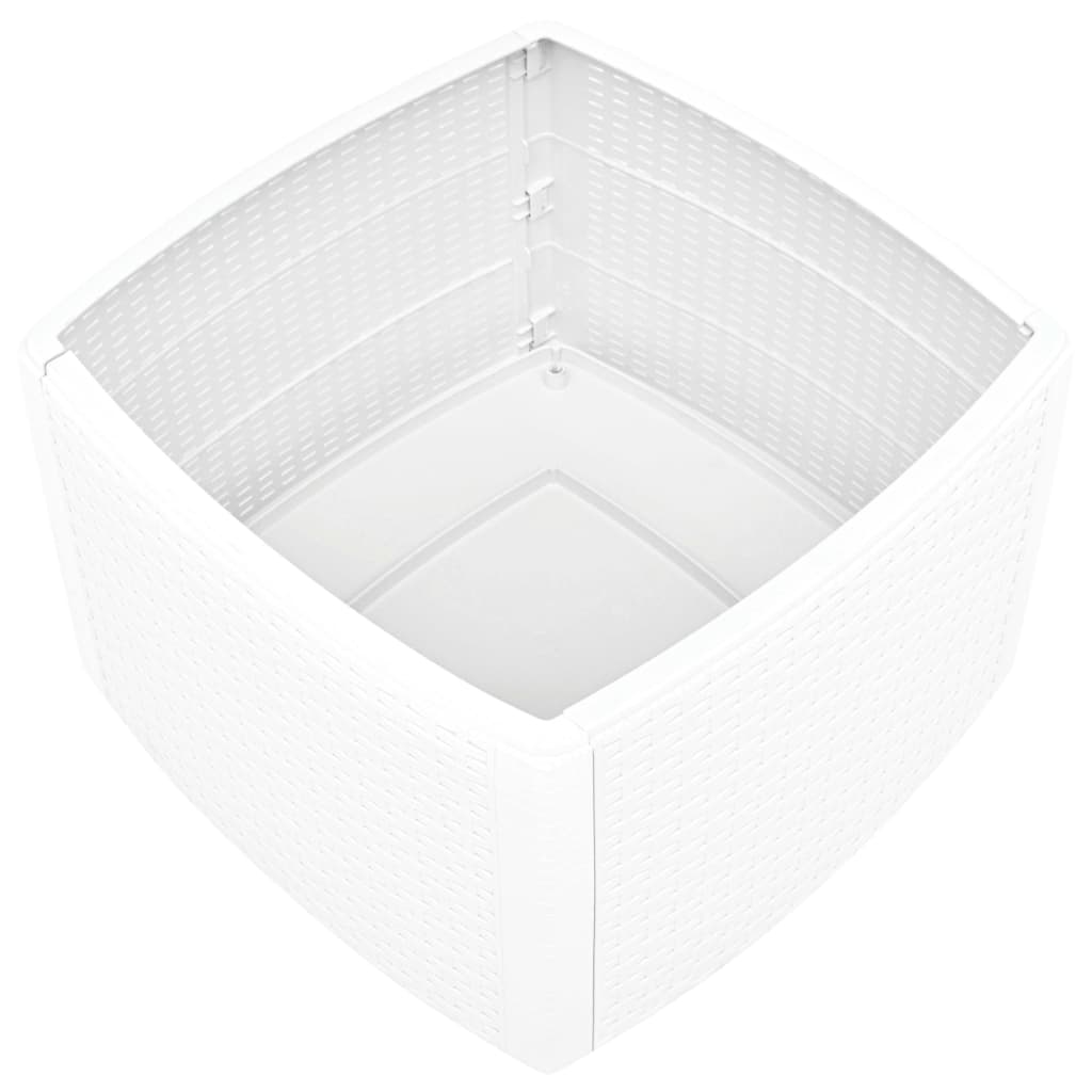 Sidobord vit 54x54x36,5 cm plast