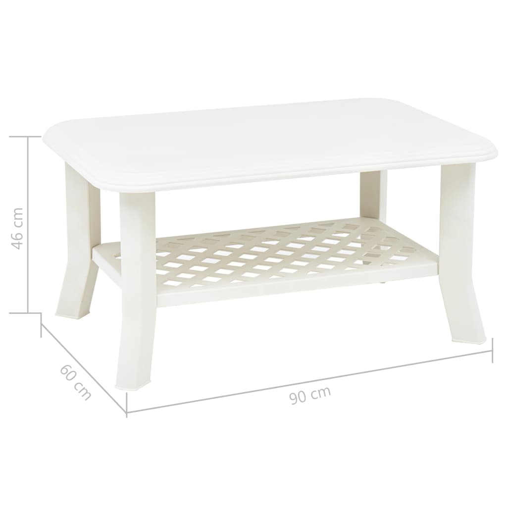 Soffbord vit 90x60x46 cm plast