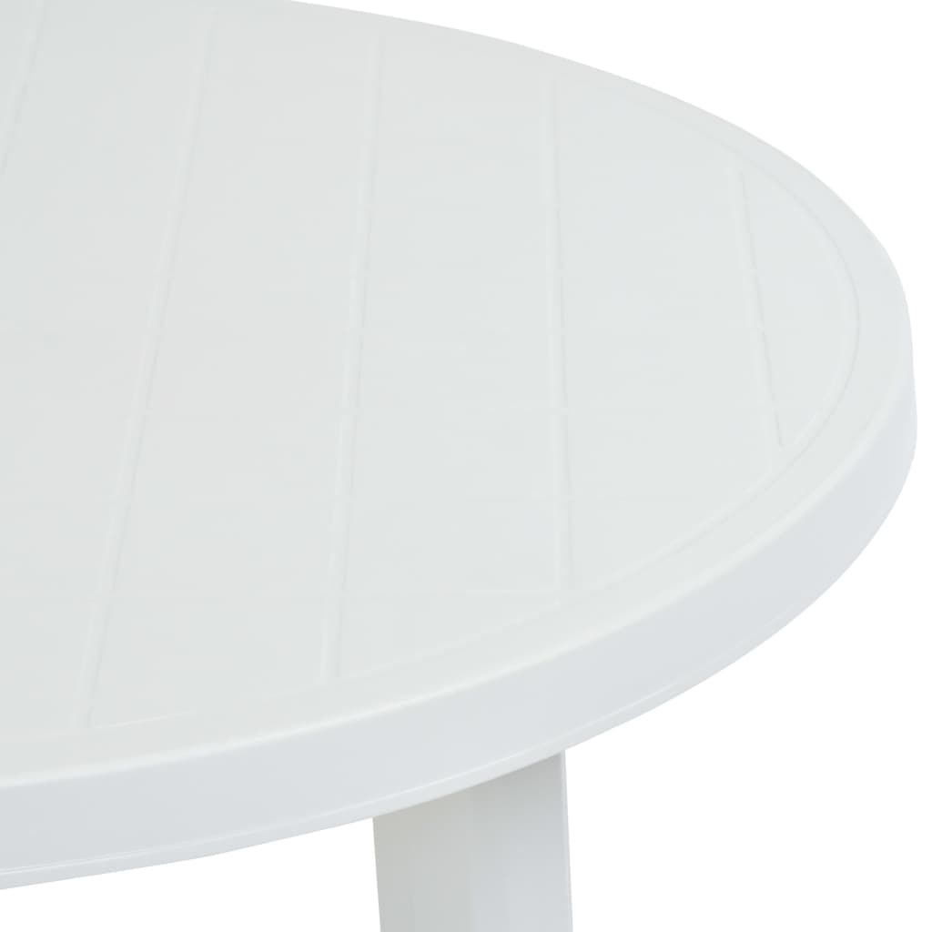 Trädgårdsbord vit 89 cm plast