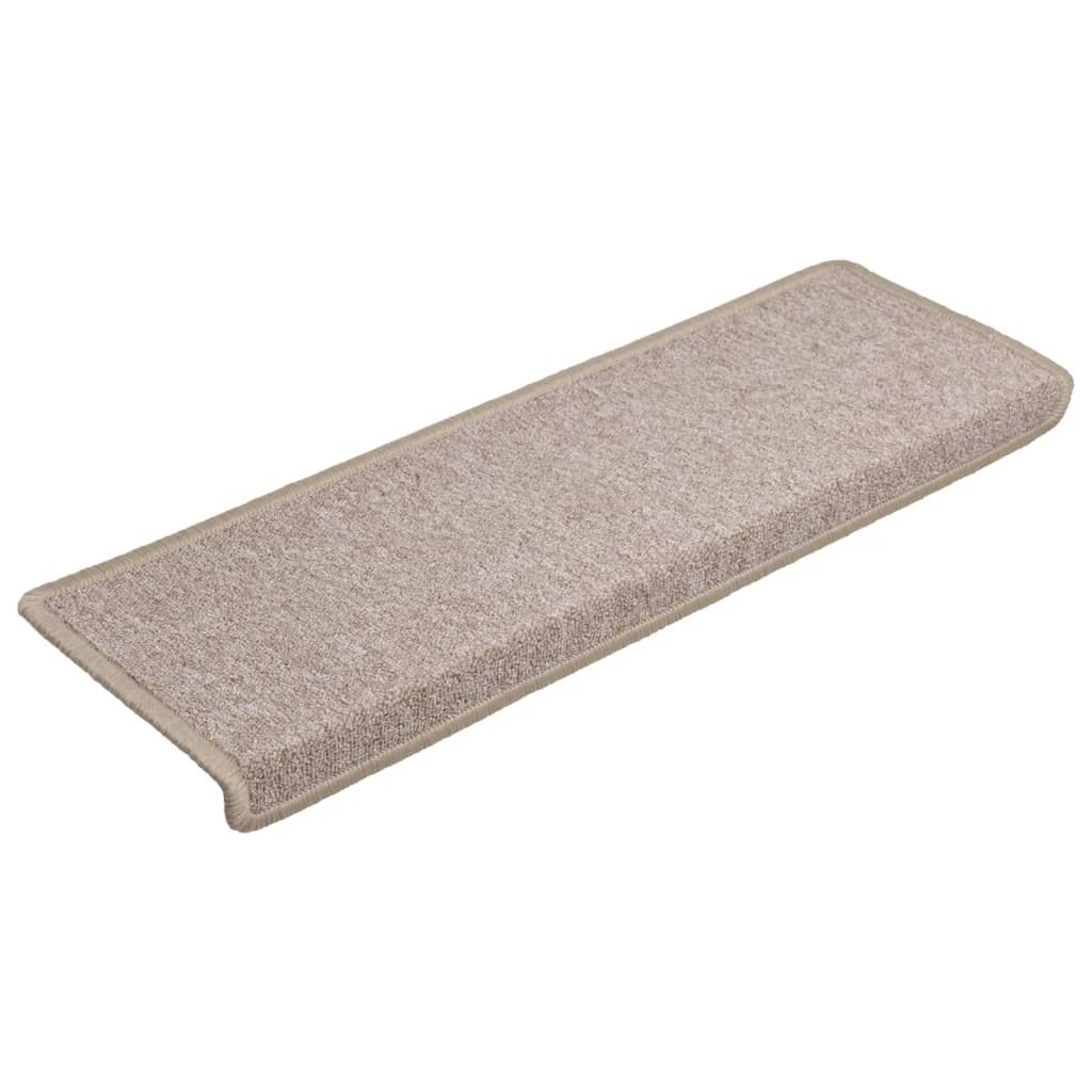 Trappstegsmattor 15 st 65x21x4 cm taupe