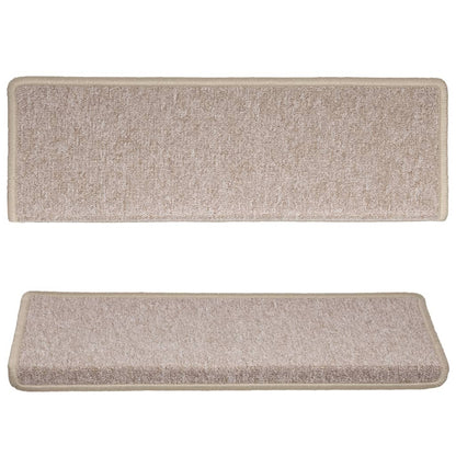 Trappstegsmattor 15 st 65x21x4 cm taupe