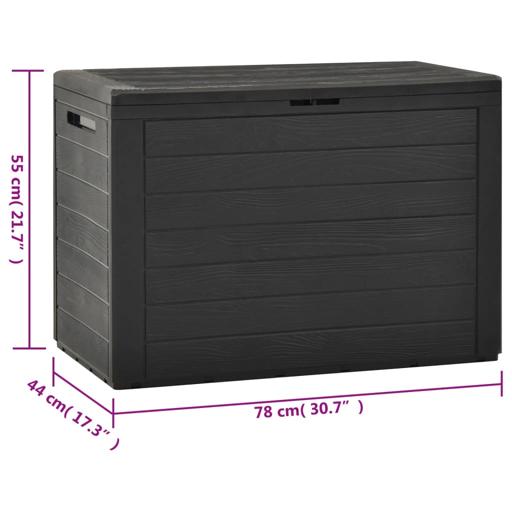 Dynbox antracit 78x44x55 cm