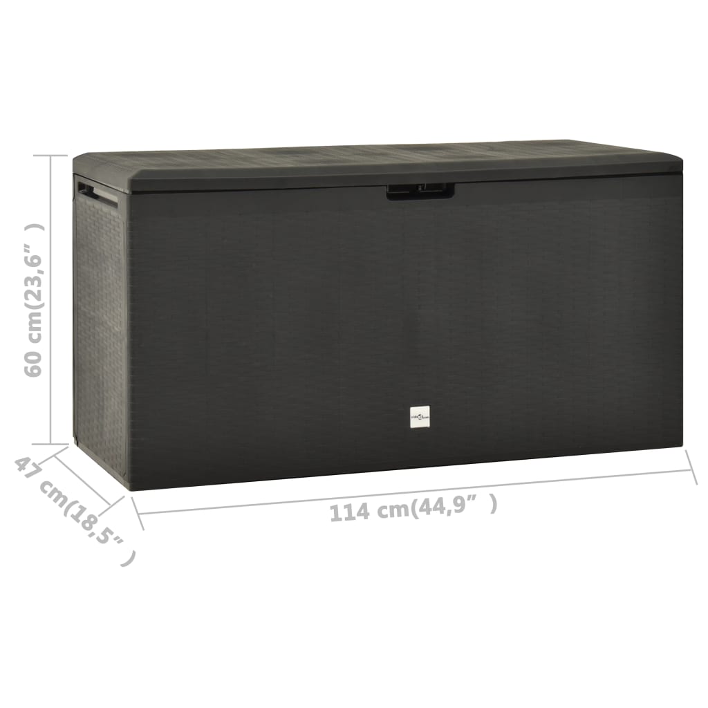 Dynbox antracit 114x47x60 cm