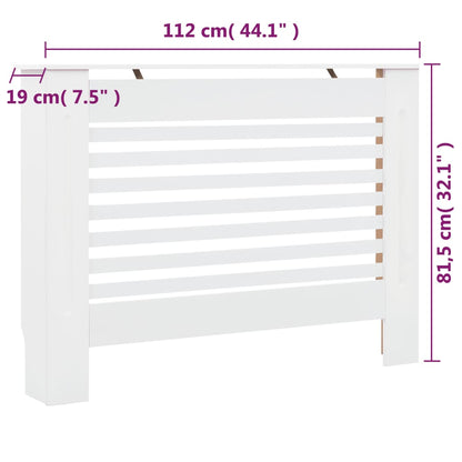 Elementskydd 2 st vit 112x19x81,5 cm MDF