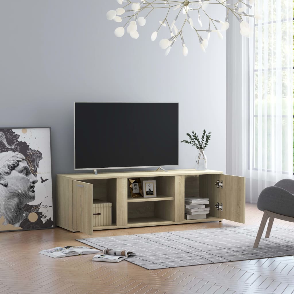 TV-bänk sonoma-ek 120x34x37 cm konstruerat trä