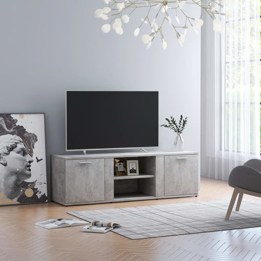 Tv-bänk betonggrå 120x34x37 cm konstruerat trä