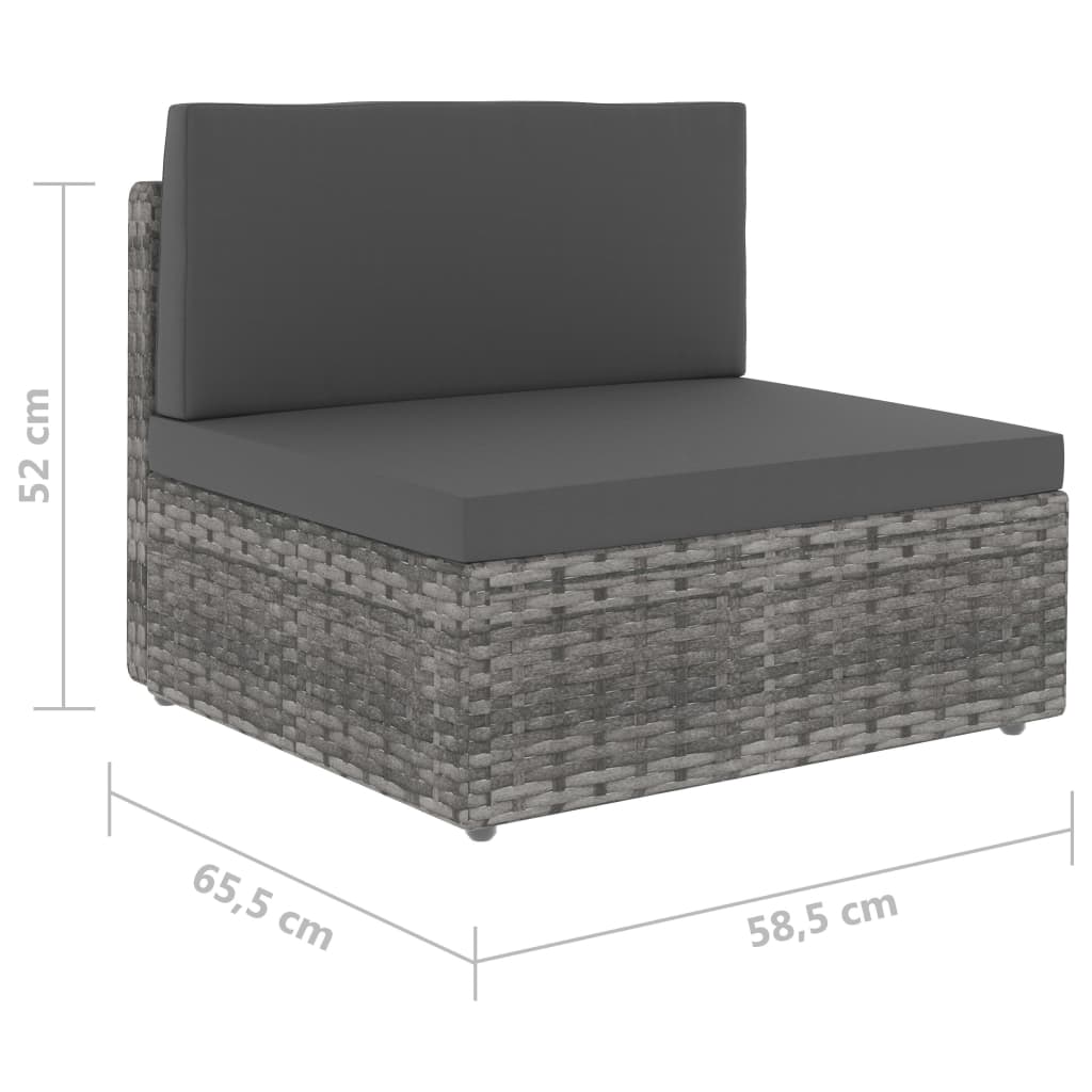 Modulsoffa 2-sits konstrotting grå