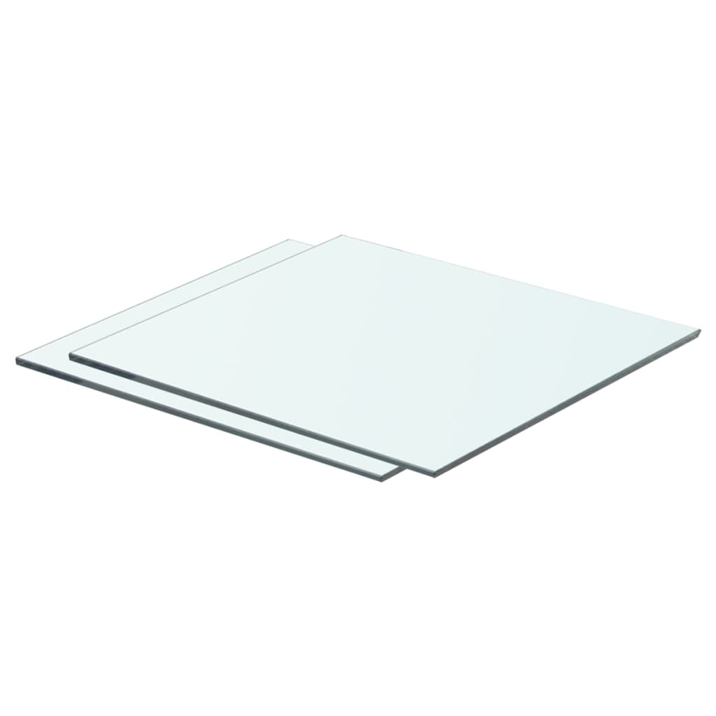 Hyllplan 2 st glas genomskinlig 40x30 cm