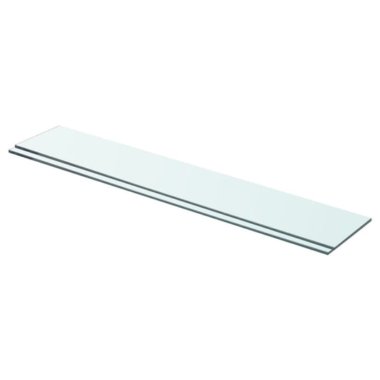 Hyllplan 2 st glas genomskinlig 70x12 cm