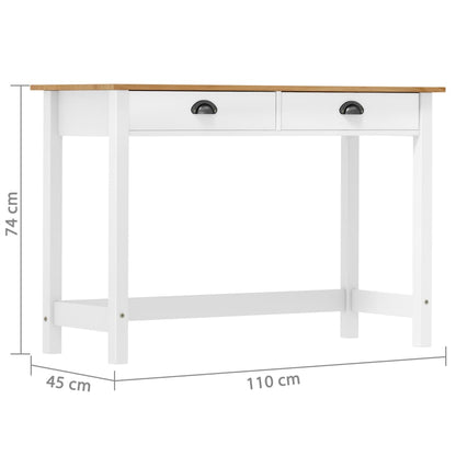 Avlastningsbord Hill med 2 lådor 110x45x74 cm massiv furu