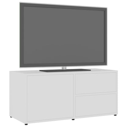 Tv-bänk vit 80x34x36 cm konstruerat trä